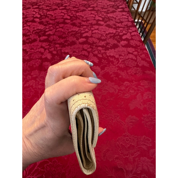 Prada Off-White Perforated Leather Compact Snap Wallet - Picture 13 of 13